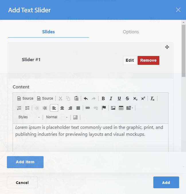 Text-slider